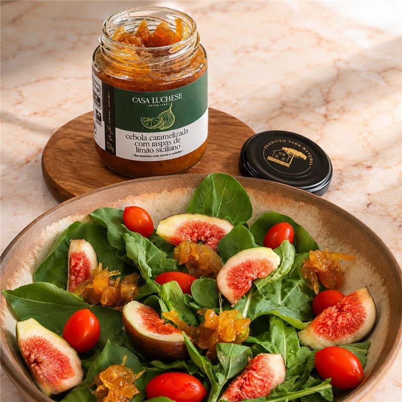 CEBOLA CARAMELIZADA COM RASPAS DE LIMÃO SICILIANO 250G