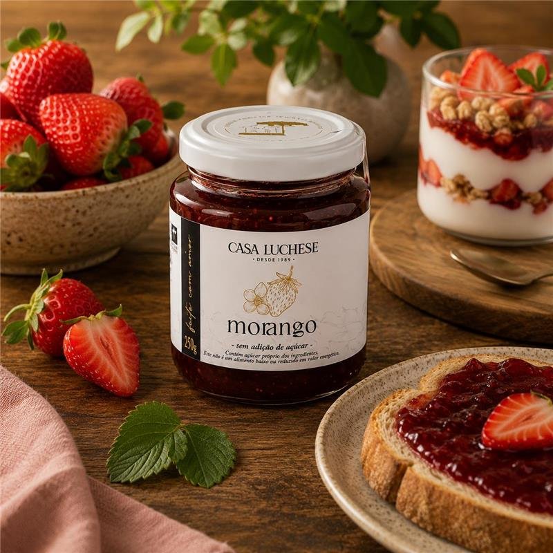 DOCE DE MORANGO SEM ADIÇÃO DE AÇUCAR 260G