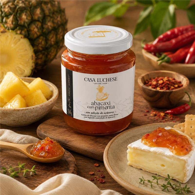 DOCE DE ABACAXI COM PIMENTA SEM ADIÇÃO DE AÇUCAR 260G