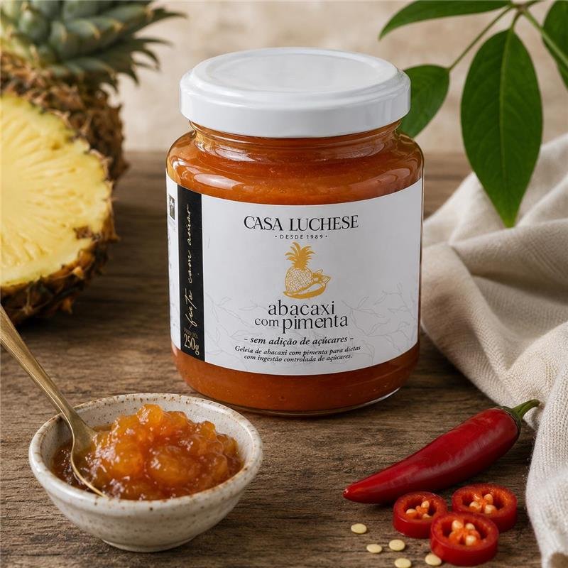 DOCE DE ABACAXI COM PIMENTA SEM ADIÇÃO DE AÇUCAR 260G