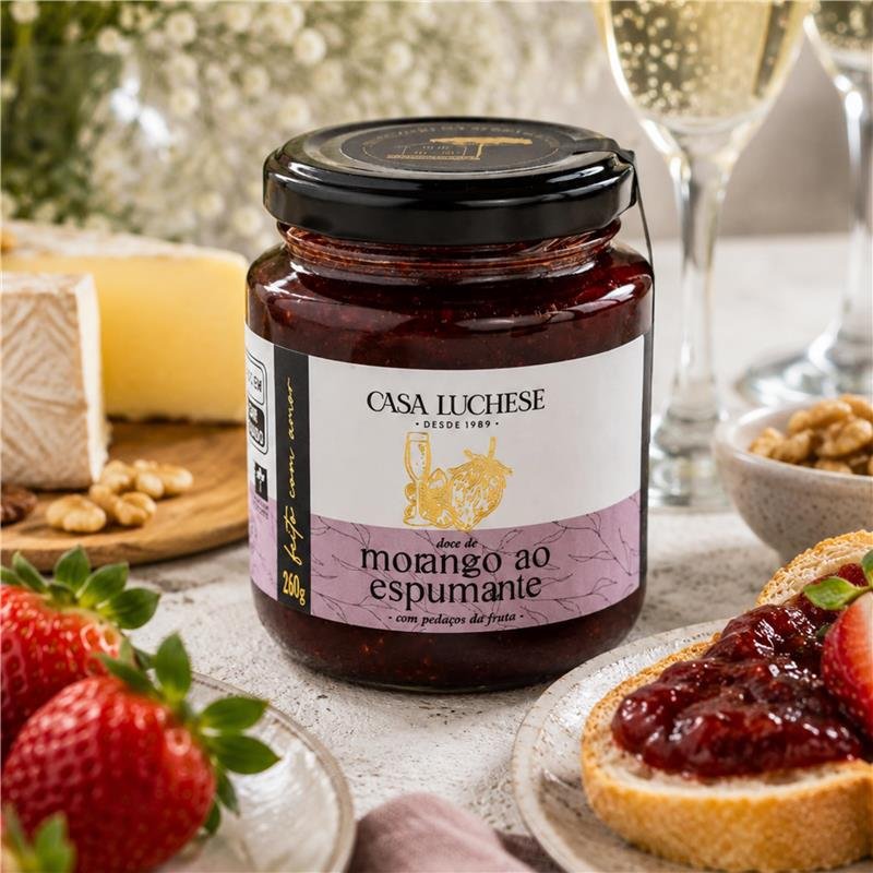 DOCE DE MORANGO COM ESPUMANTE 260G